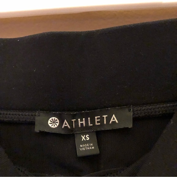 Athleta Cropped Pull on Leggings Zipper pocket Legging Pants Black XS - Picture 8 of 8